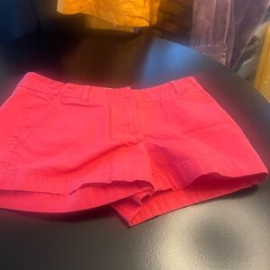 J. Crew Hot Pink Cotton Blend Jean-Style Shorts